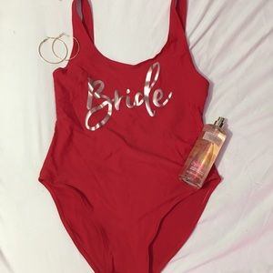 Bay Watch Style Bride One Piece Bathing Suit 👙